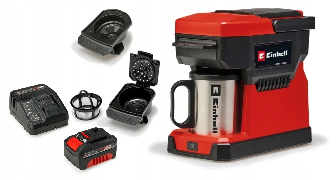 Tlakový a prepadový kávovar Einhell Te-Cf 18 Li Akumulátor 4,0AH Set