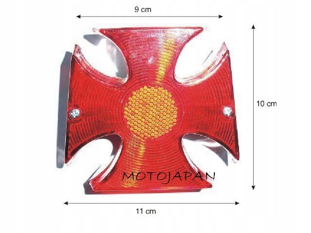 MOTOJAPAN - LAMPA CHOPPER DRAG TYŁ KRZYŻ MALTAŃSKI Producent Motolp
