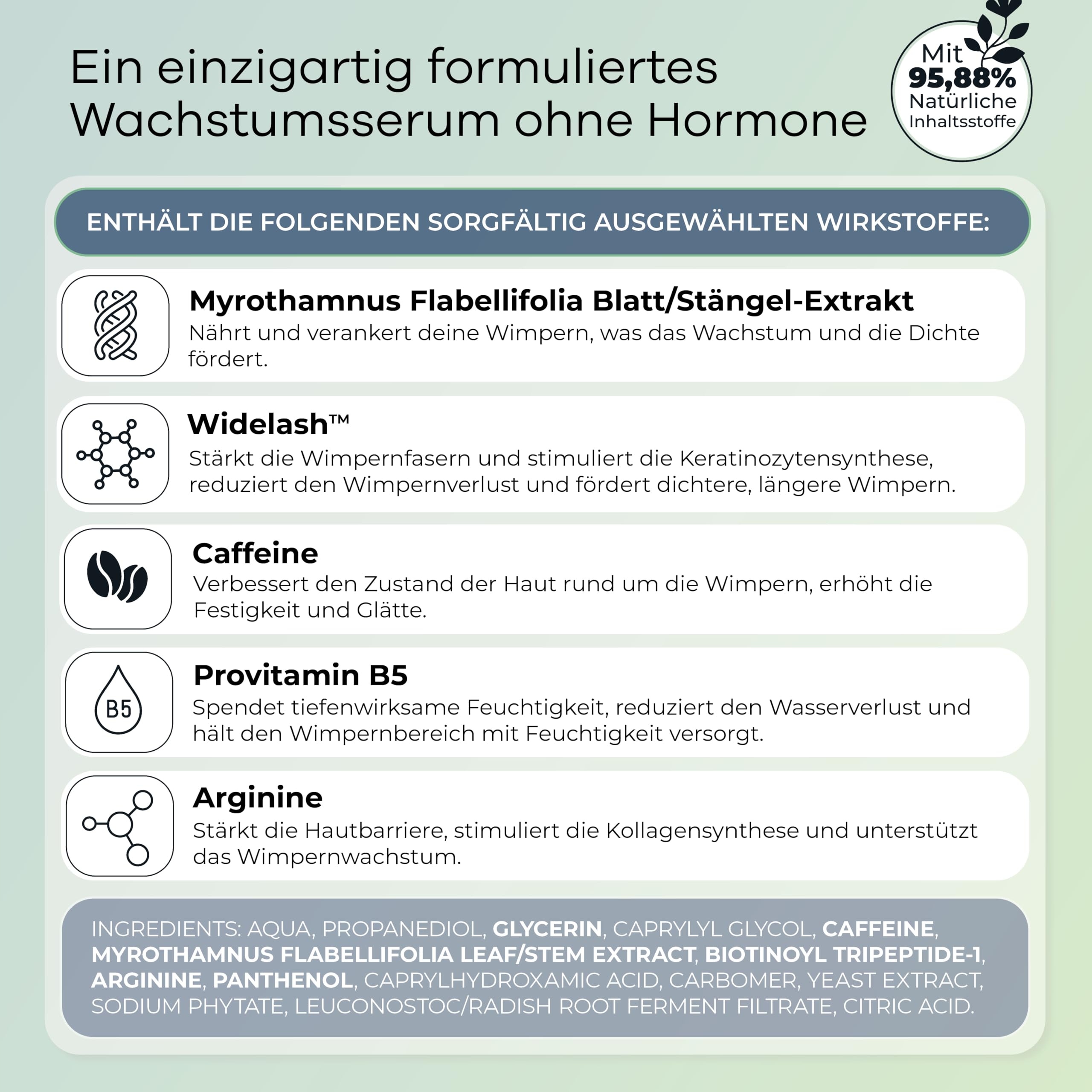 VEGAN WEGANICZNE SERUM DO RZĘS BEZ HORMONÓW NA WZROST RZĘS W 4-8 TYGODNI — miniatura 7