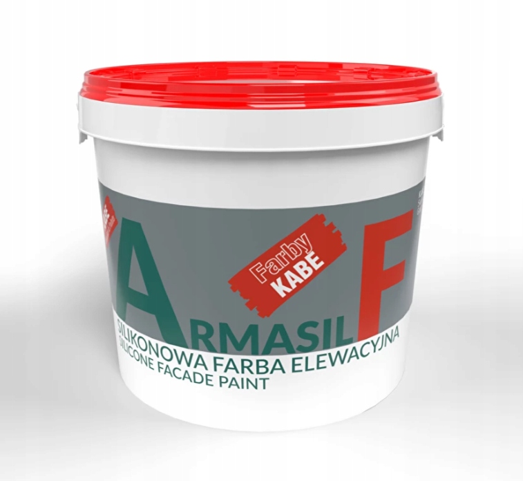 Farba silikonowa fasadowa, ścienna Kabe 10 l Biała mat Armasil F Baza A