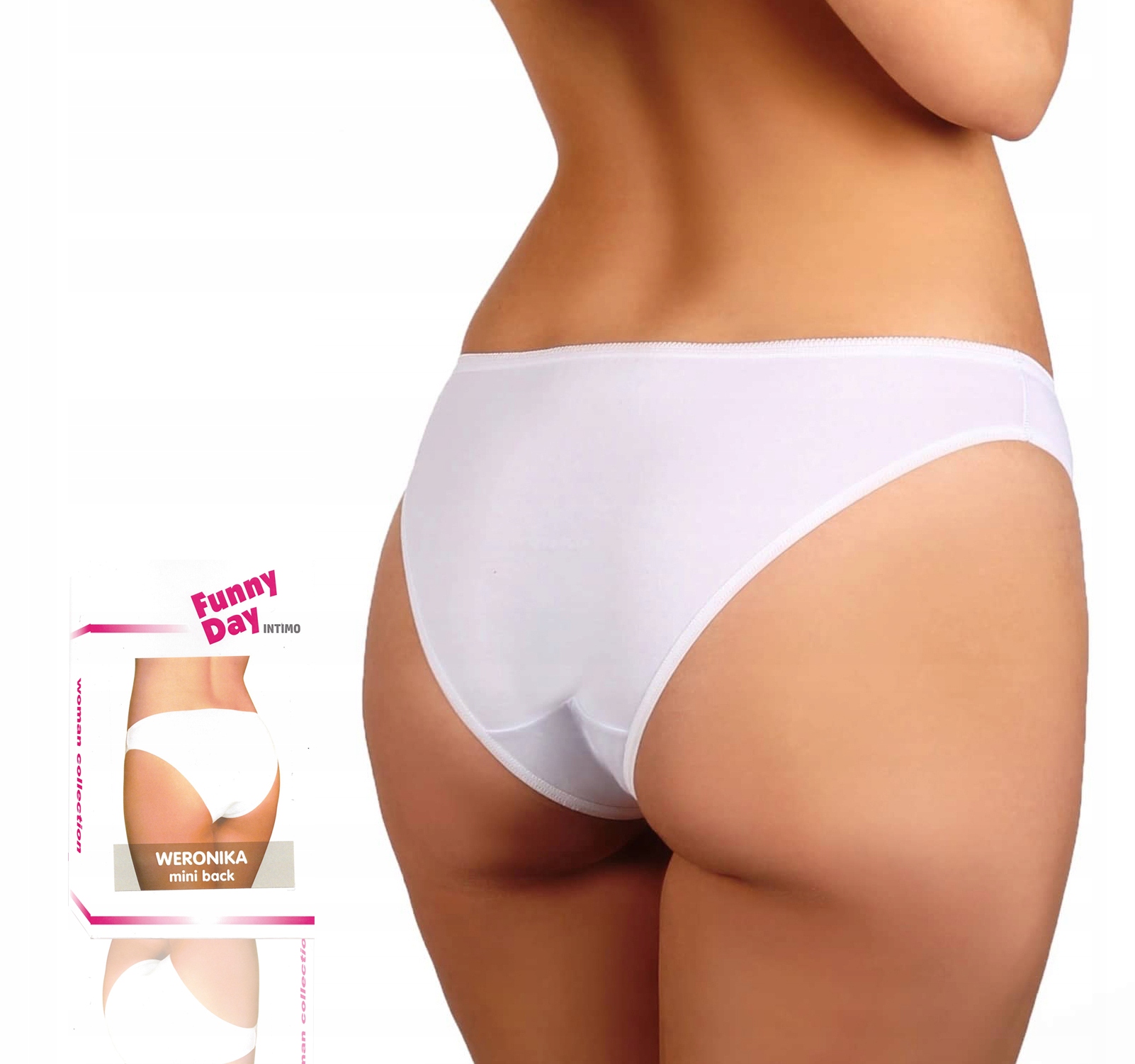 

białe Weronika mini back Funny Day 2szt. M