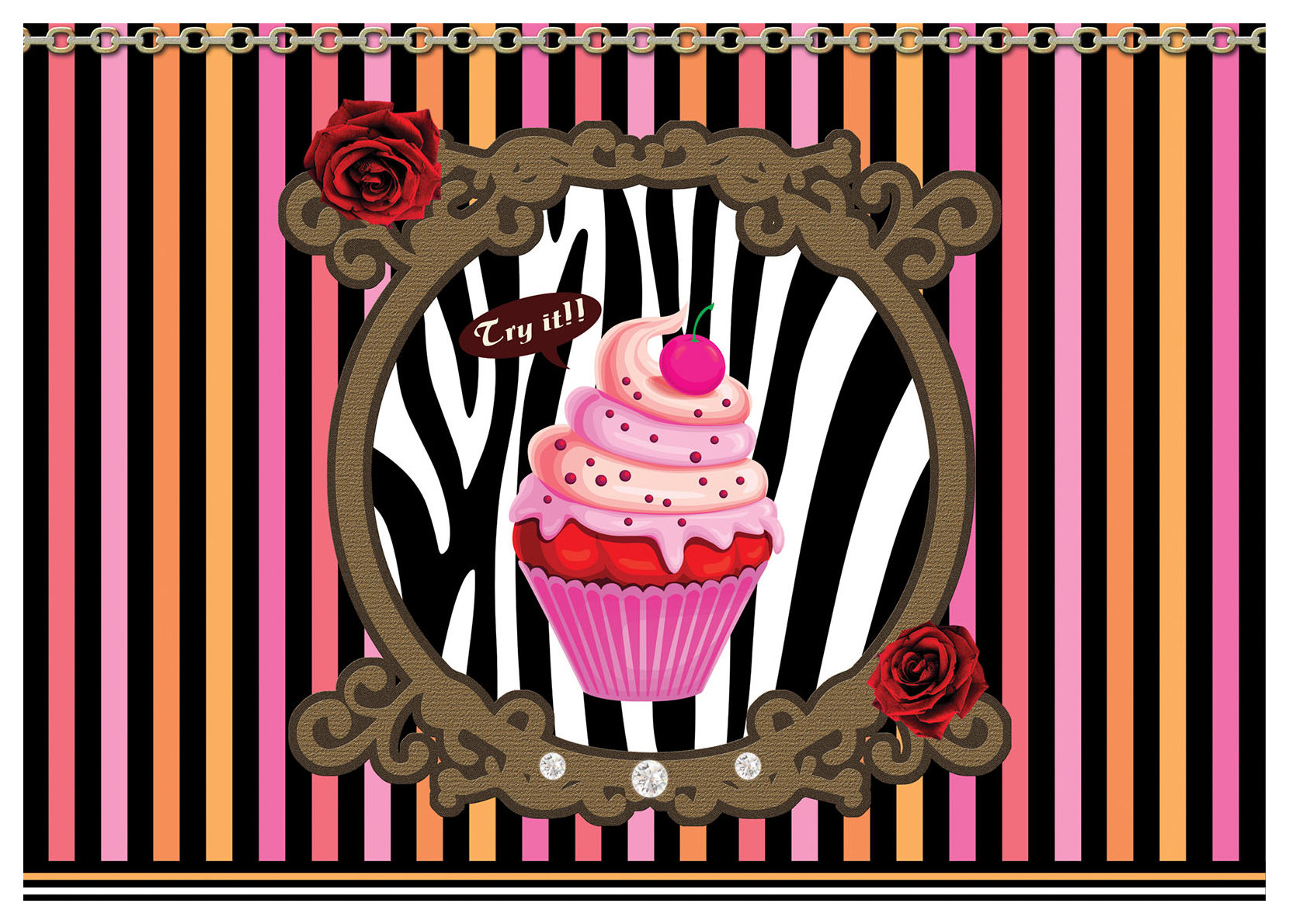 Fototapeta Bábovka Zebra Růže do kuchyně Různé barvy 416x254 lepidlo