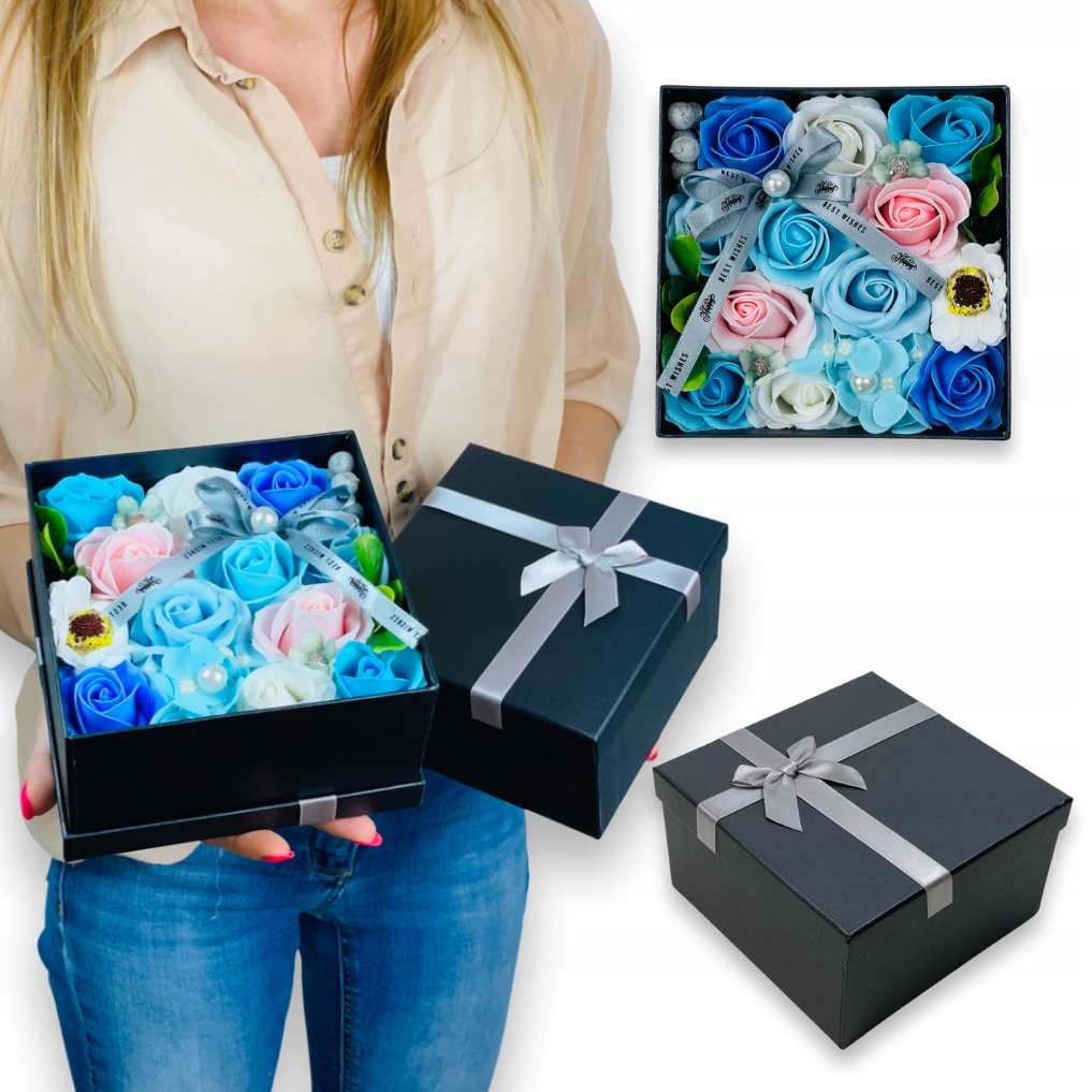 FLOWERBOX KWIATY MYDLANE PREZENT BOX Z KWIATAMI
