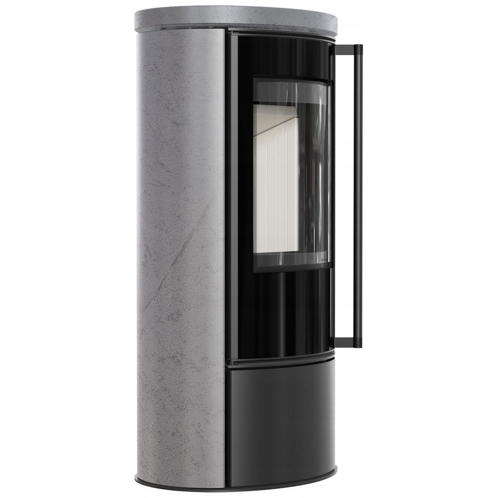 Piec Kratki Erik fi150 5,5kW ozdobna ceramika Gray Satin pokrywa ceramiczna