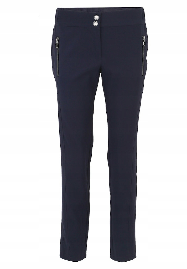 Spodnie Granat Kieszenie Zamki Betty Barclay R.44