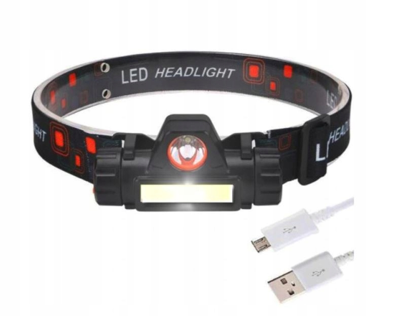 LATARKA CZOŁOWA Z MAGNESEM CZOŁÓWKA 4w1 LAMPKA COB Model #3957