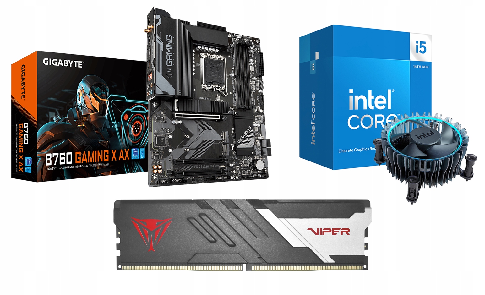 Zestaw Intel i5-14400F B760 Gaming X Ax 16GB 6000 DDR5