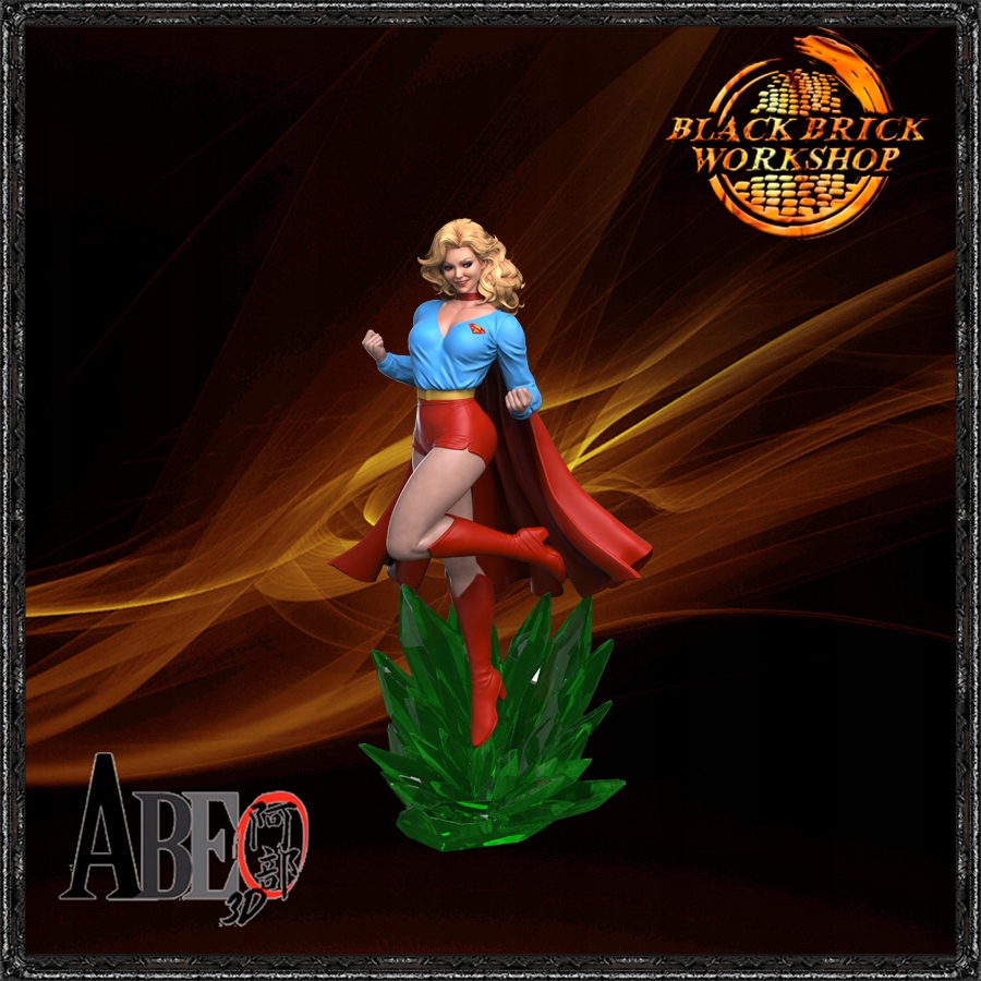 Supergirl Retro Neupravená Abe 3D Měřítko 1/12 (150mm) (sfw) 3D tisk