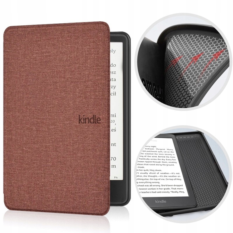 Etui do Kindle Paperwhite 5 silikonowy tył brązowy