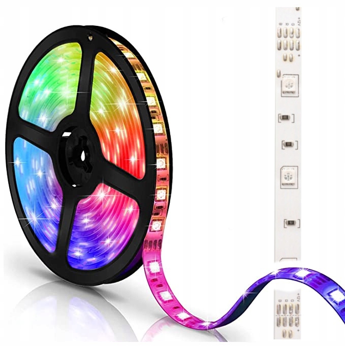 

Taśma Led Rgb Kolorowa 7,2W IP20 5050 12V 1m