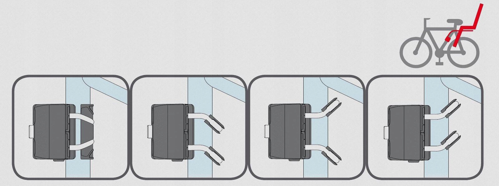 System mocowania do fotelików rowerowych B-FIX Model B-FIX