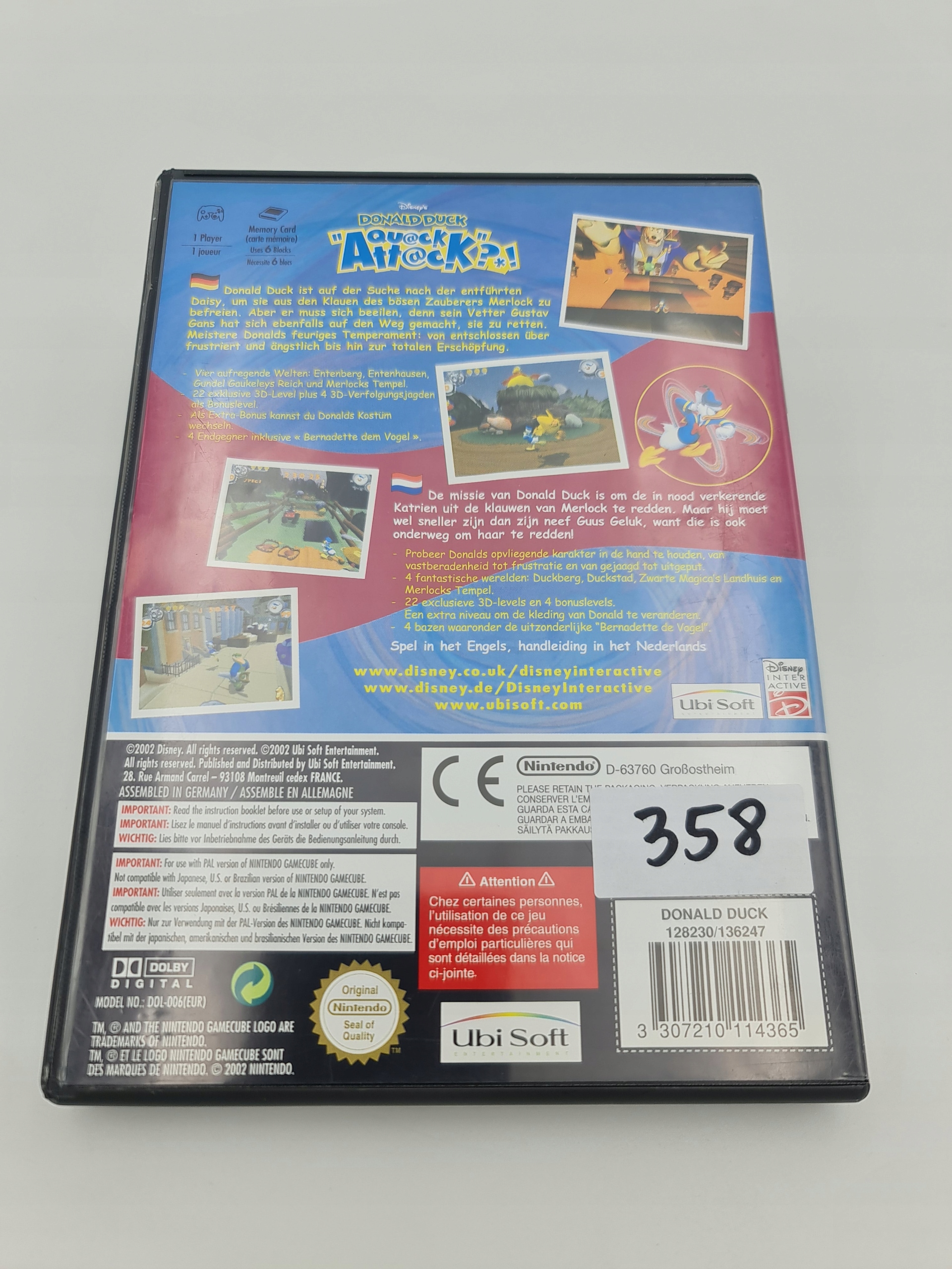NINTENDO GAMECUBE DONALD DUCK QUACK ATTACK Platforma Nintendo GameCube