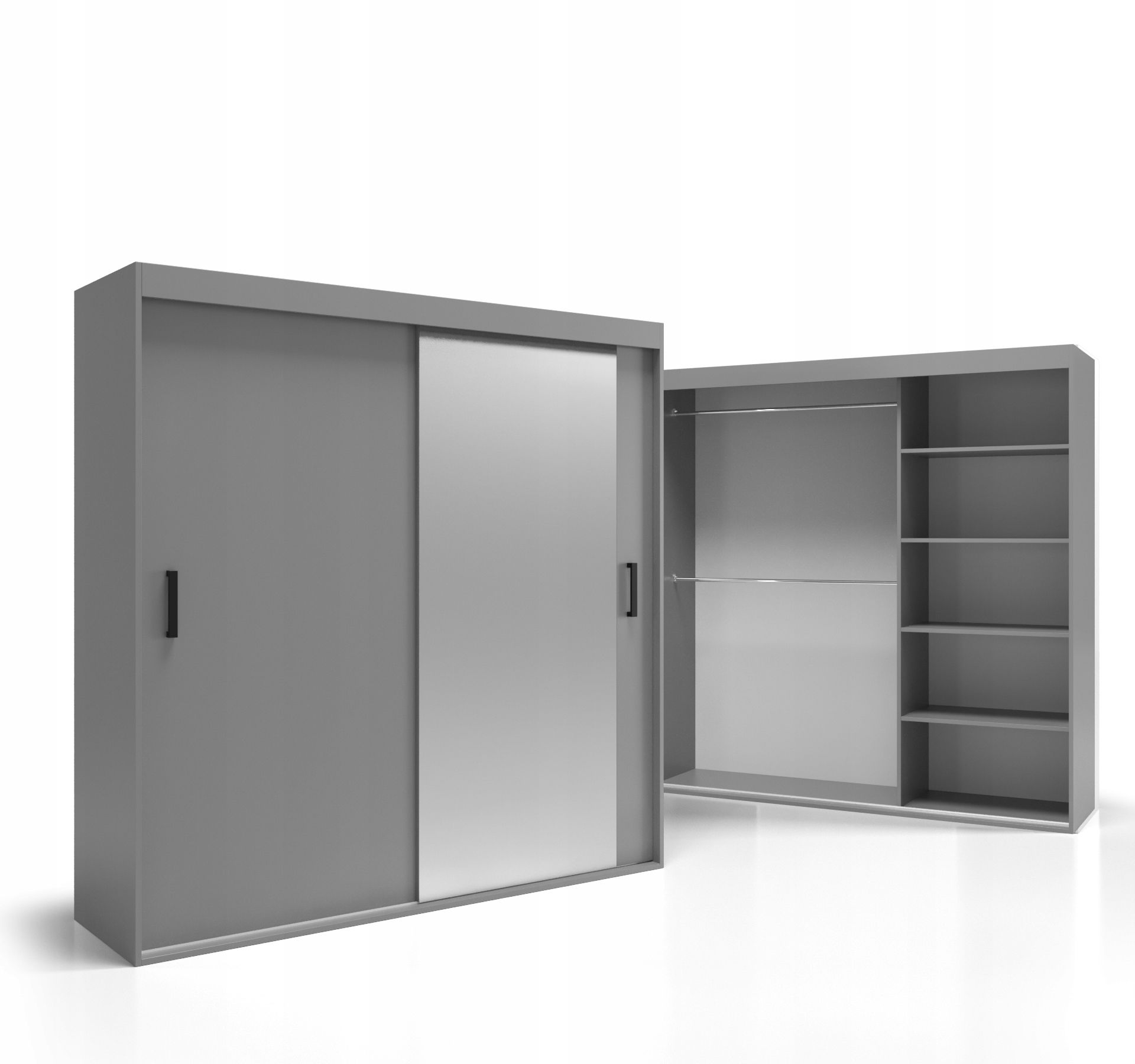 Skříň Dvoudveřová 120x245 s vybavením Deska 18 mm Zrcadlo VSZ32 O-sofa