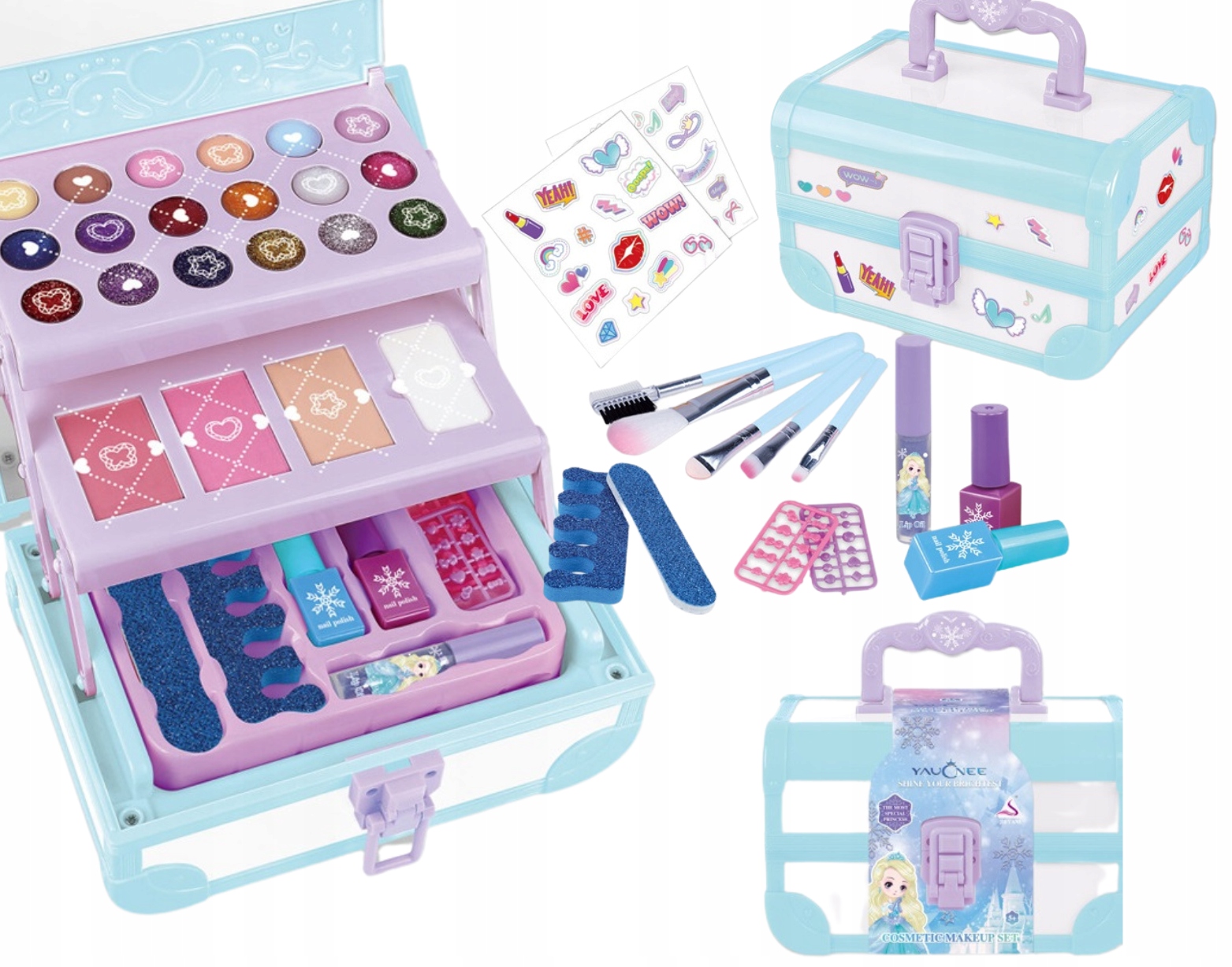 Velký Kufřík Na Nehtovou Kosmetiku Makeup Set Pro Princeznu