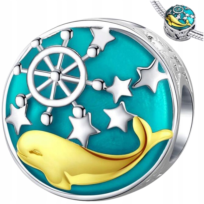 

Charms srebro 925 Ocean zawieszka koralik s925