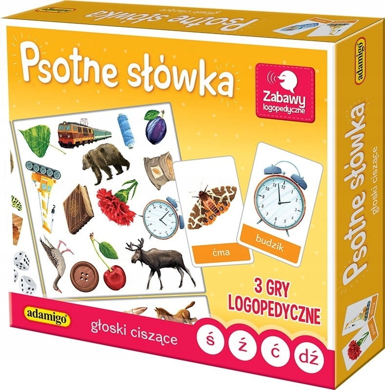 GRA PSOTNE SŁÓWKA GŁOSKI CISZĄCE GRA LOGOPEDYCZNA