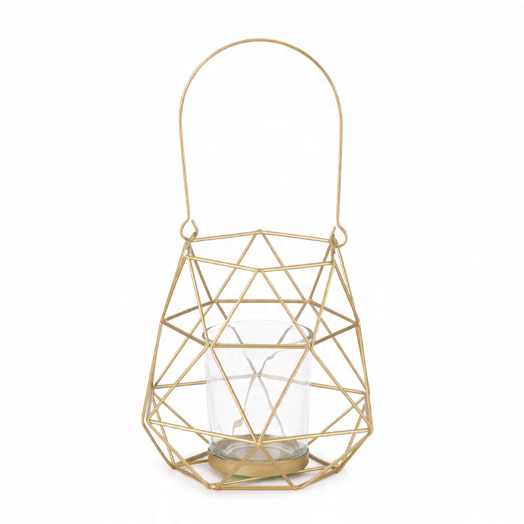 

Lampion geometryczny złoty Naas 14x8x12 cm Homla
