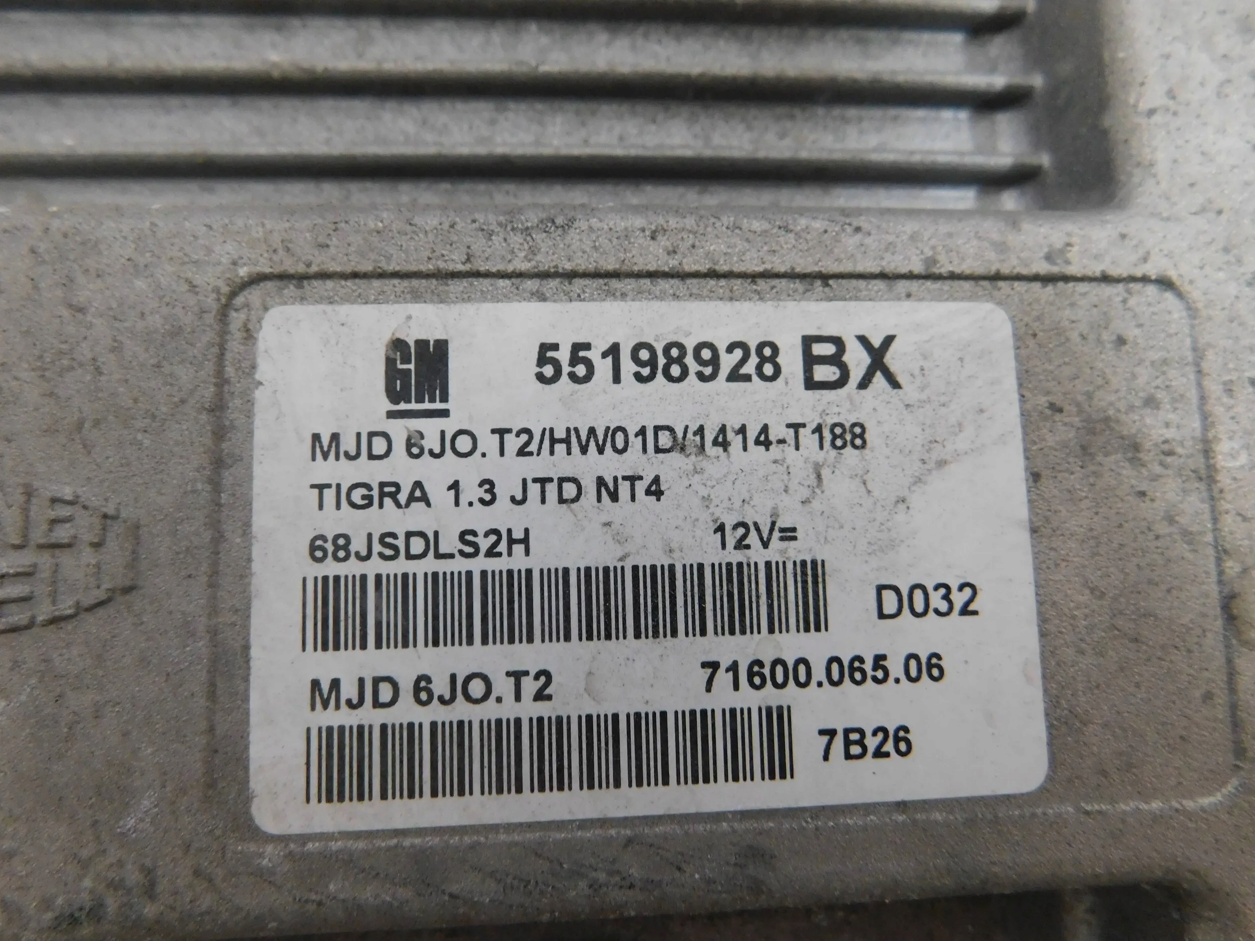 control unit of the engine computer TIGRA B 1.3 CDTI