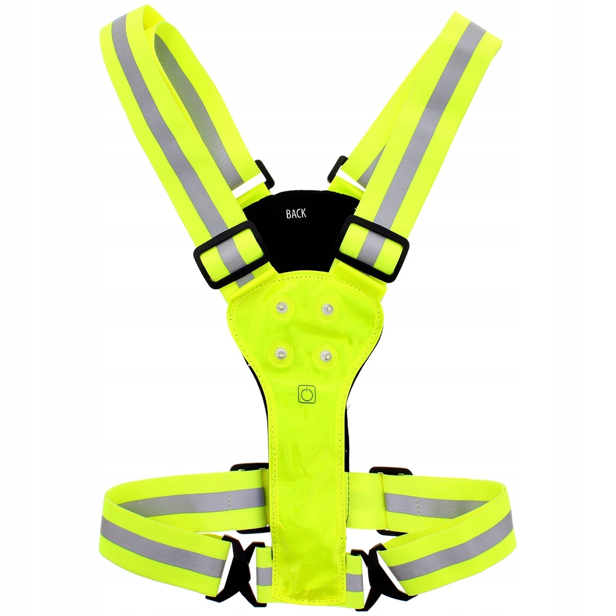 ODBLASKOWA KAMIZELKA LED do BIEGANIA NA SPACER ROWER ŻÓŁTA