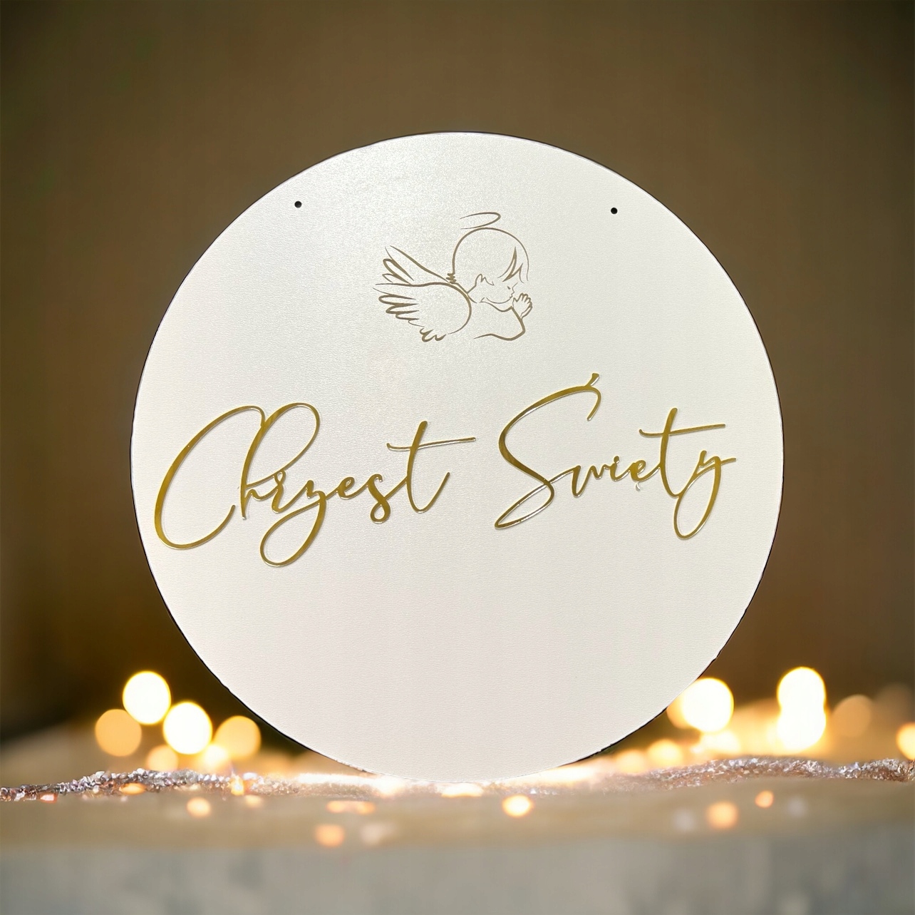 Tablica Powitalna dekoracje CHRZEST ŚWIĘTY KOŁO ozdoba na powitanie Nazwa wzór1