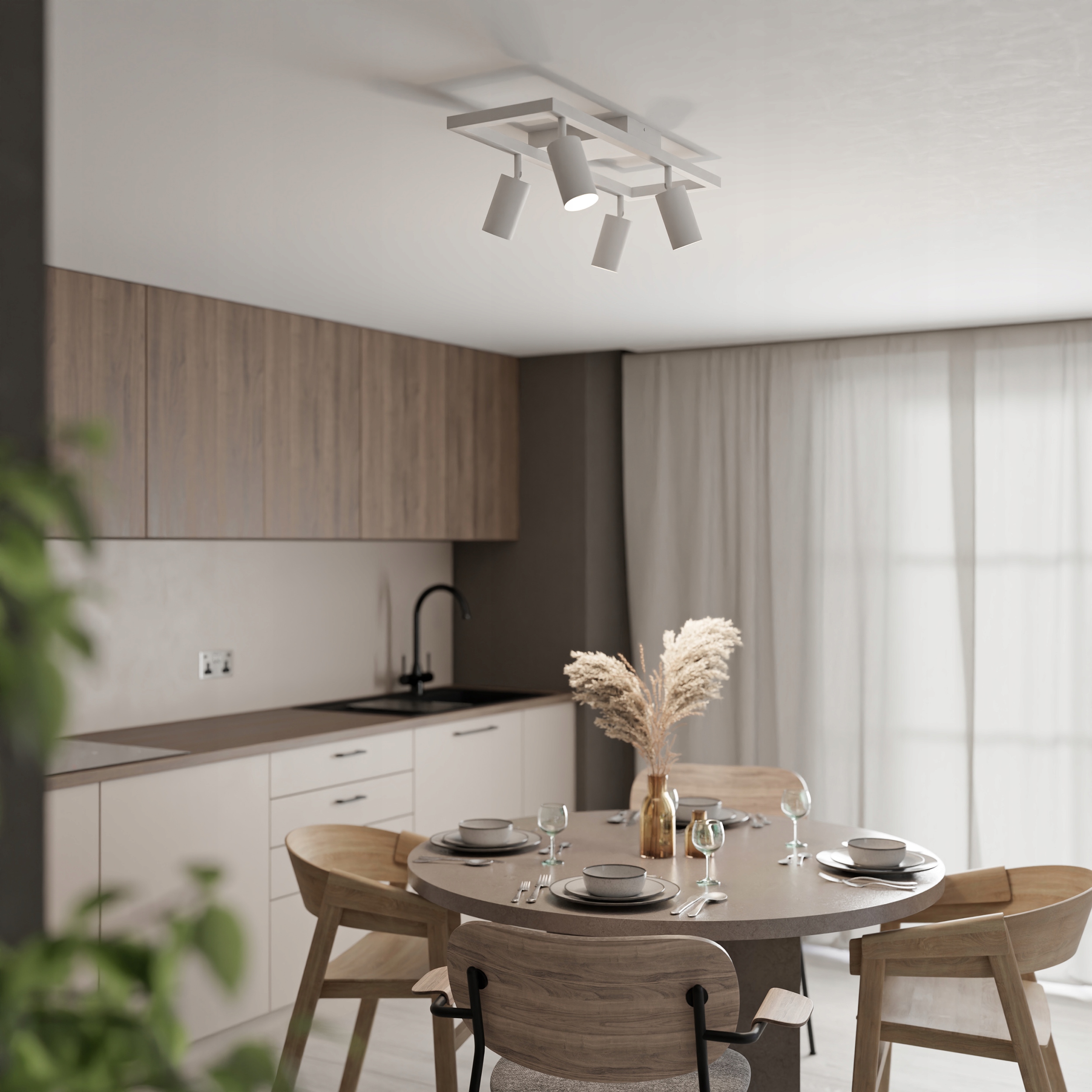 Lampa Sufitowa Oprawa Halogenowa LED 4X GU10 Spot Ruchoma Kinkiet Reflektor Marka Smartled