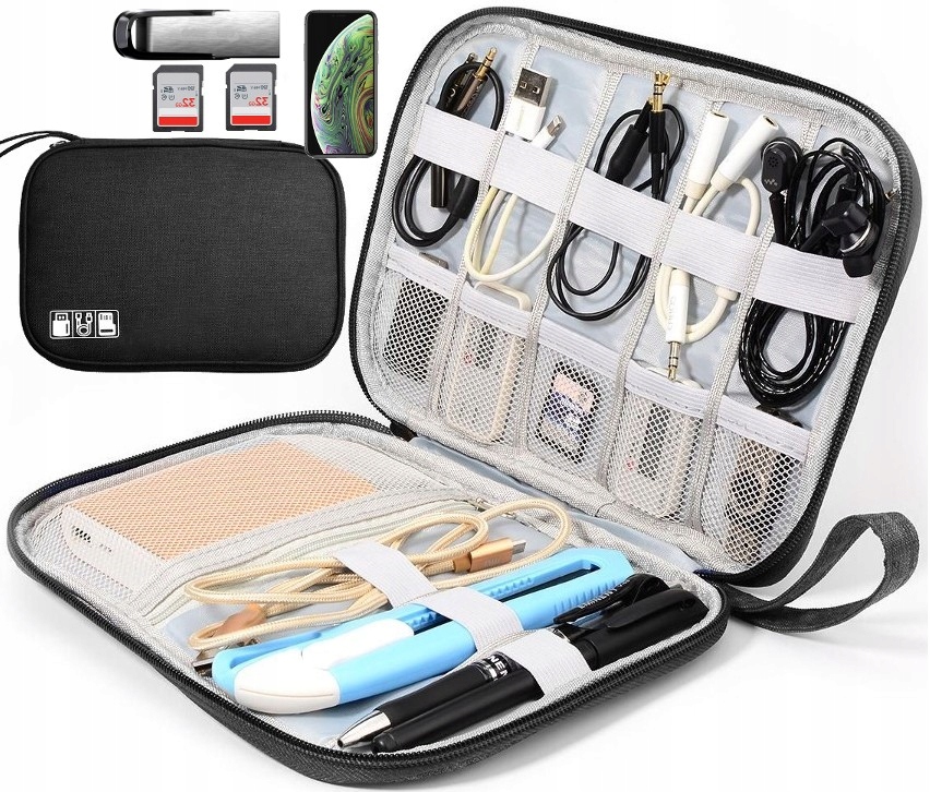 

Podróżny Organizer na kable ładowarki torba etui