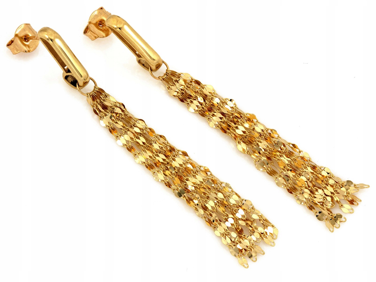 Dámské zlaté náušnice 585, elegantní módní design