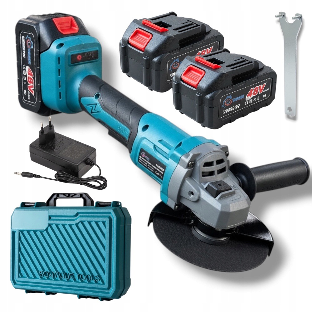 Szlifierka Kątowa Akumulatorowa 125 mm Bezszczotkowa 2 aku Zestaw