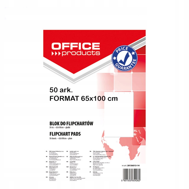 

Blok papier do flipcharta 64x100 cm 50ark/70