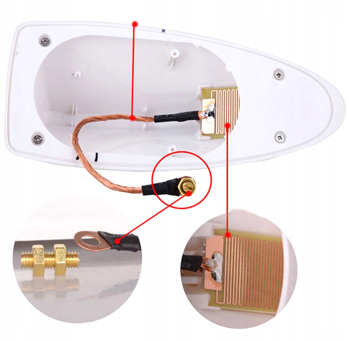 ANTENA SAMOCHODOWA REKIN SHARK PŁETWA REKIN RADIO FM AM ZEWNĘTRZNA AK322H Marka Aptel