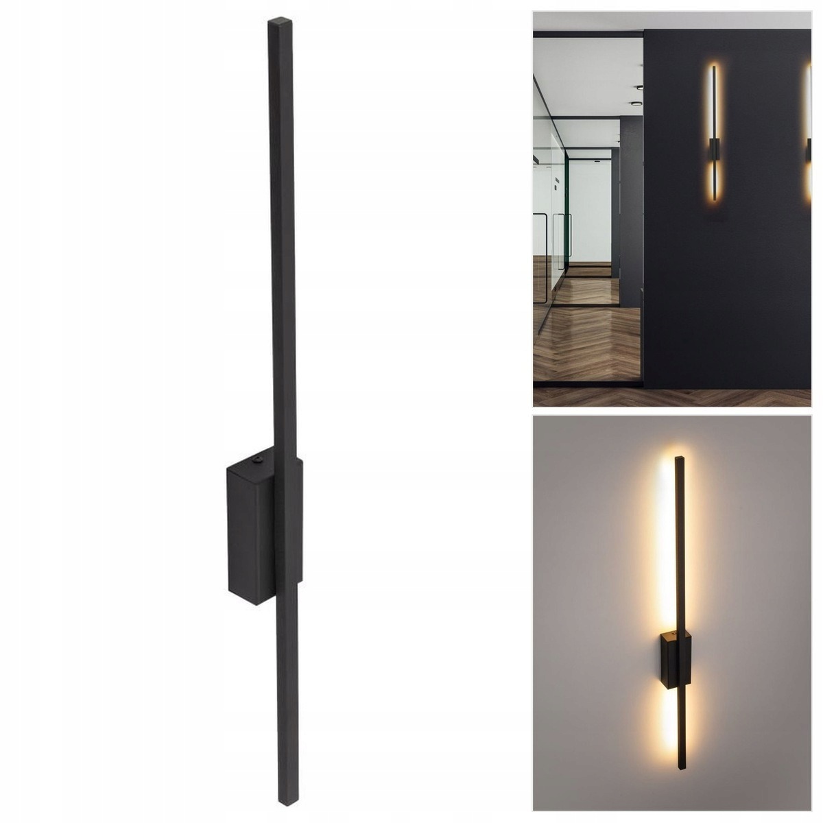 Nástěnné svítidlo Flash černé Led integrované nad zrcadlem v koupelně Tk Lighting