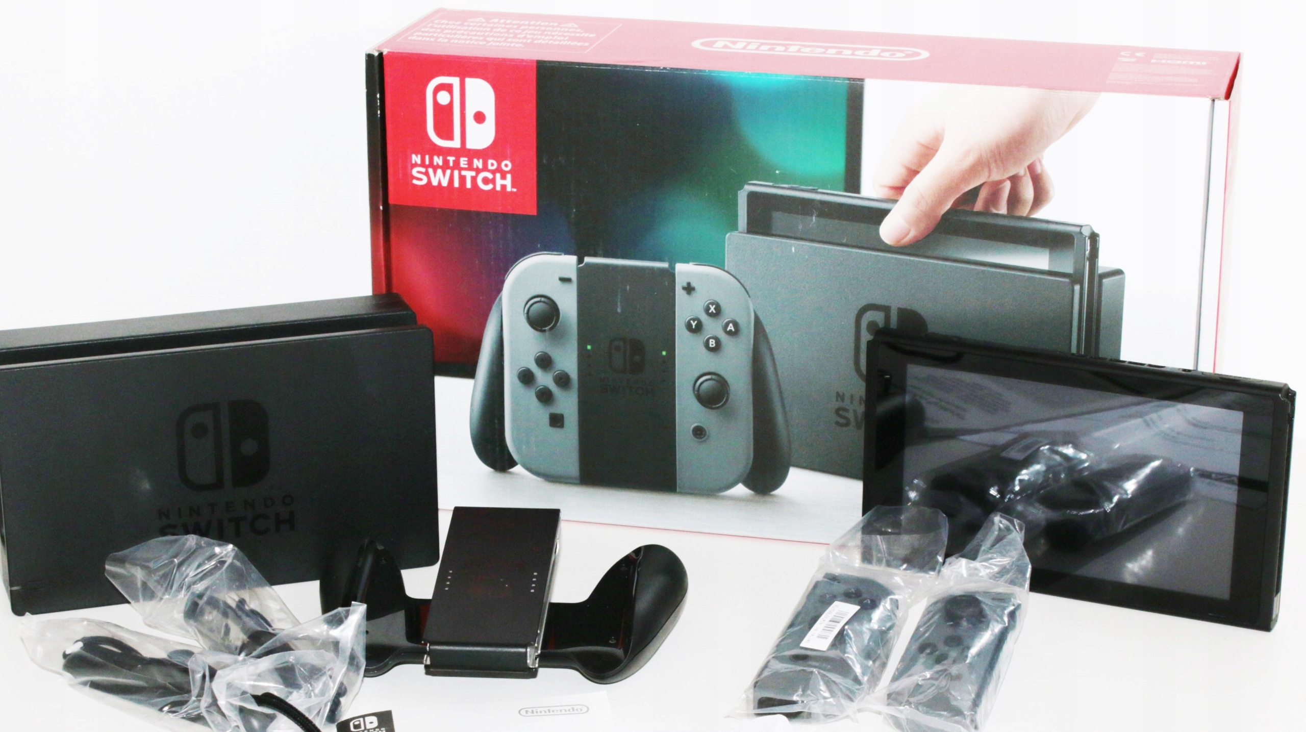 NINTENDO SWITCH + GRY ! Kolor szary