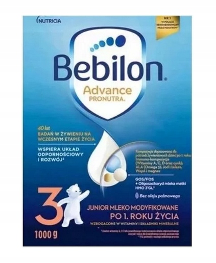 Mleko Bebilon Junior 3 Pronutra Advance 1000g
