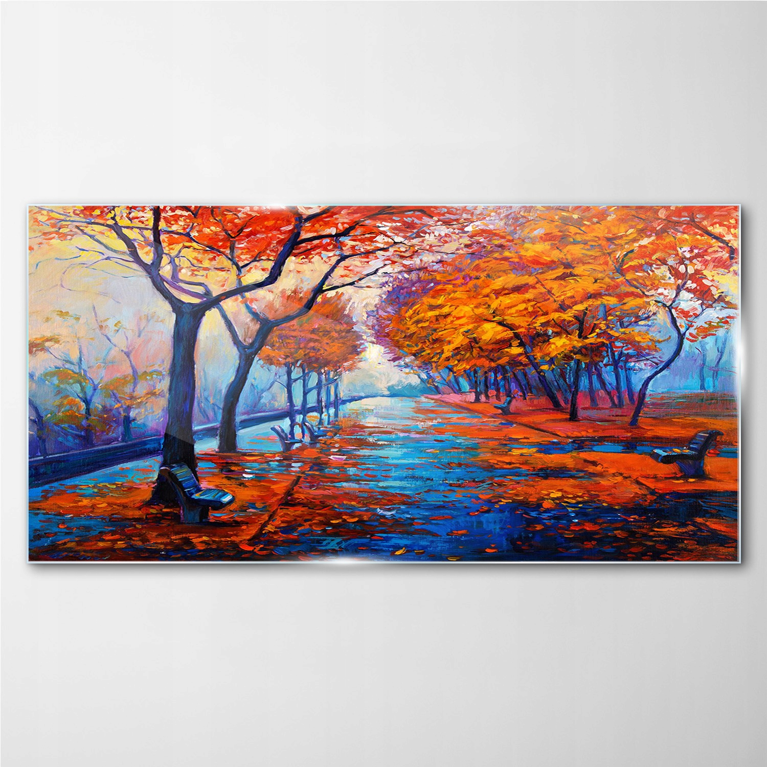 

Obraz na ścianę szklany Park drzewa jesień 100x50