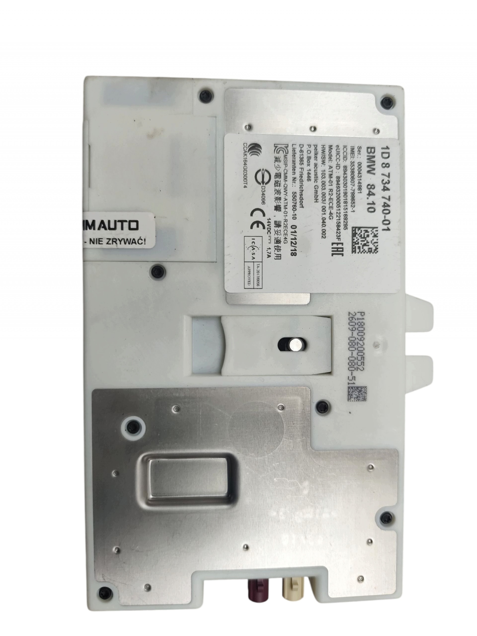 module control unit TELEMATIC ATM BMW X1 F48 (2015-2019) 8734740