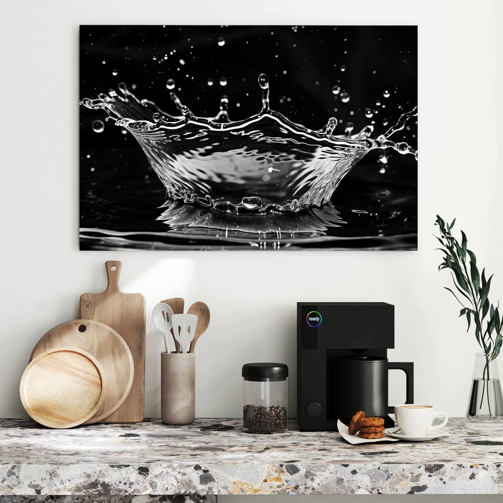 Magnetická tabule Jemné Cákance vody 90 × 60 cm