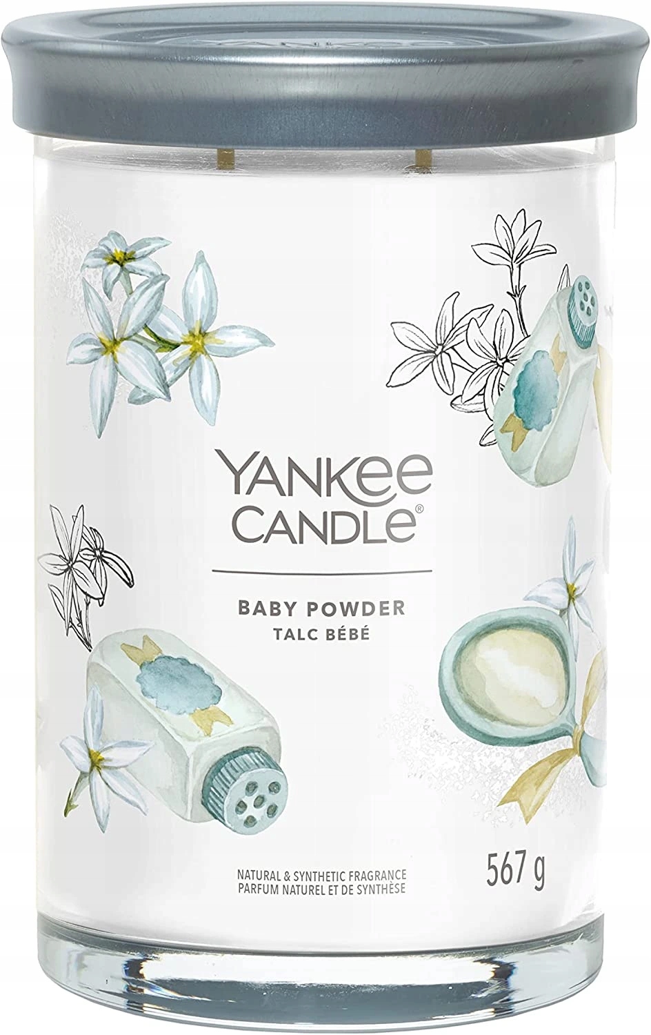 Yankee Candle vonná svíčka Tumbler ve skle velká Baby Powder 567g