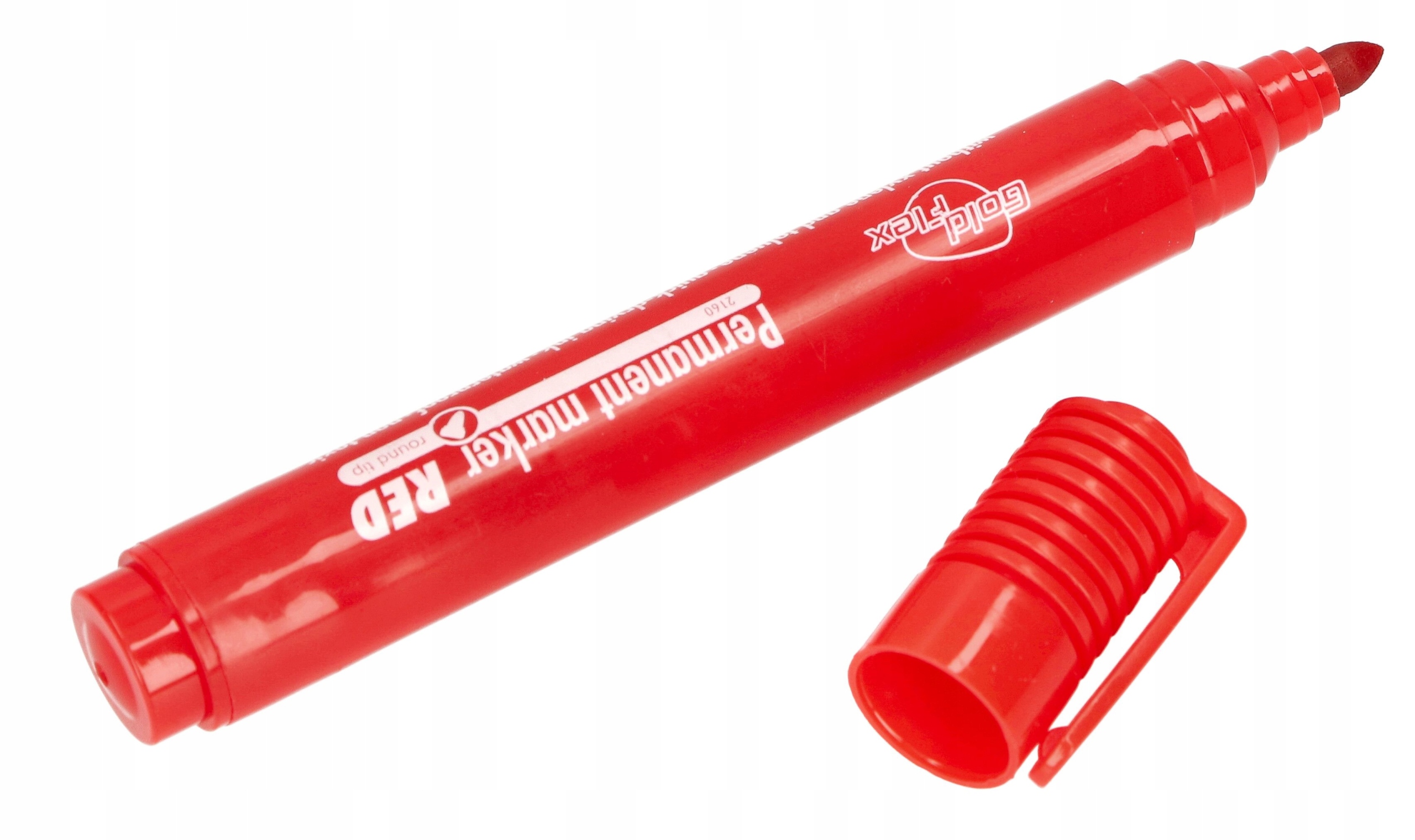 MARKER PERMANENTNY CZERWONY WODOODPORNY OKRĄGŁY