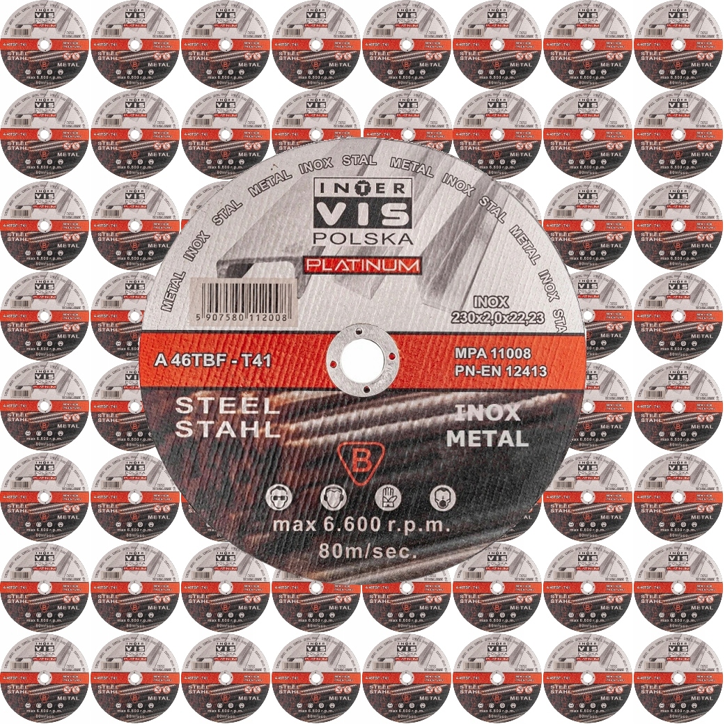 50 Szt Tarcza Tarcze Do Cięcia Metalu Zestaw 230x2 Inox Mocne