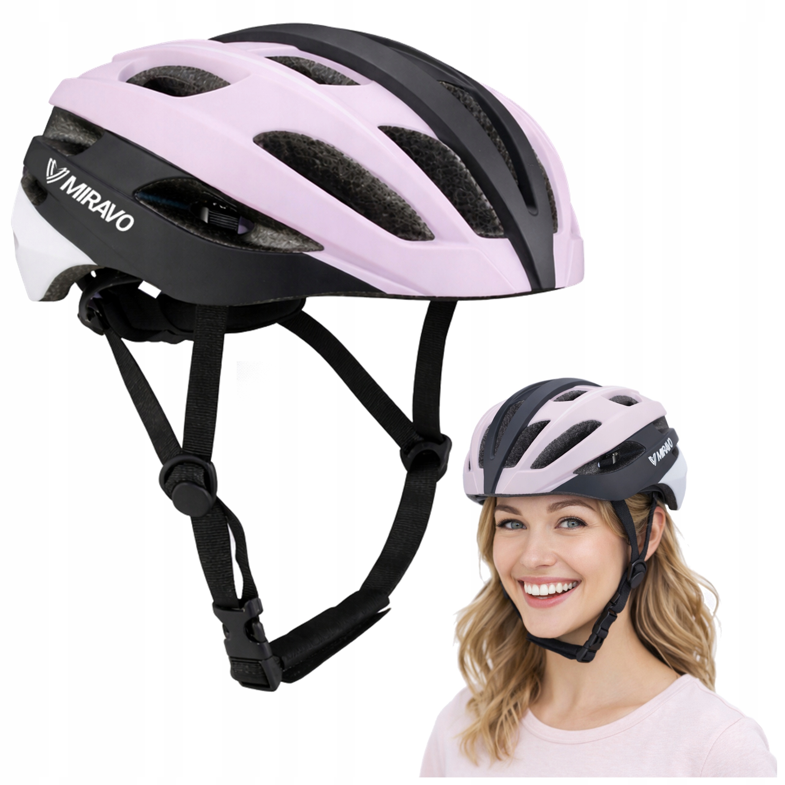 Kask Rowerowy Dla Dorosłych 57-61 CM L Lekki Regulacja Hulajnoga Rolki