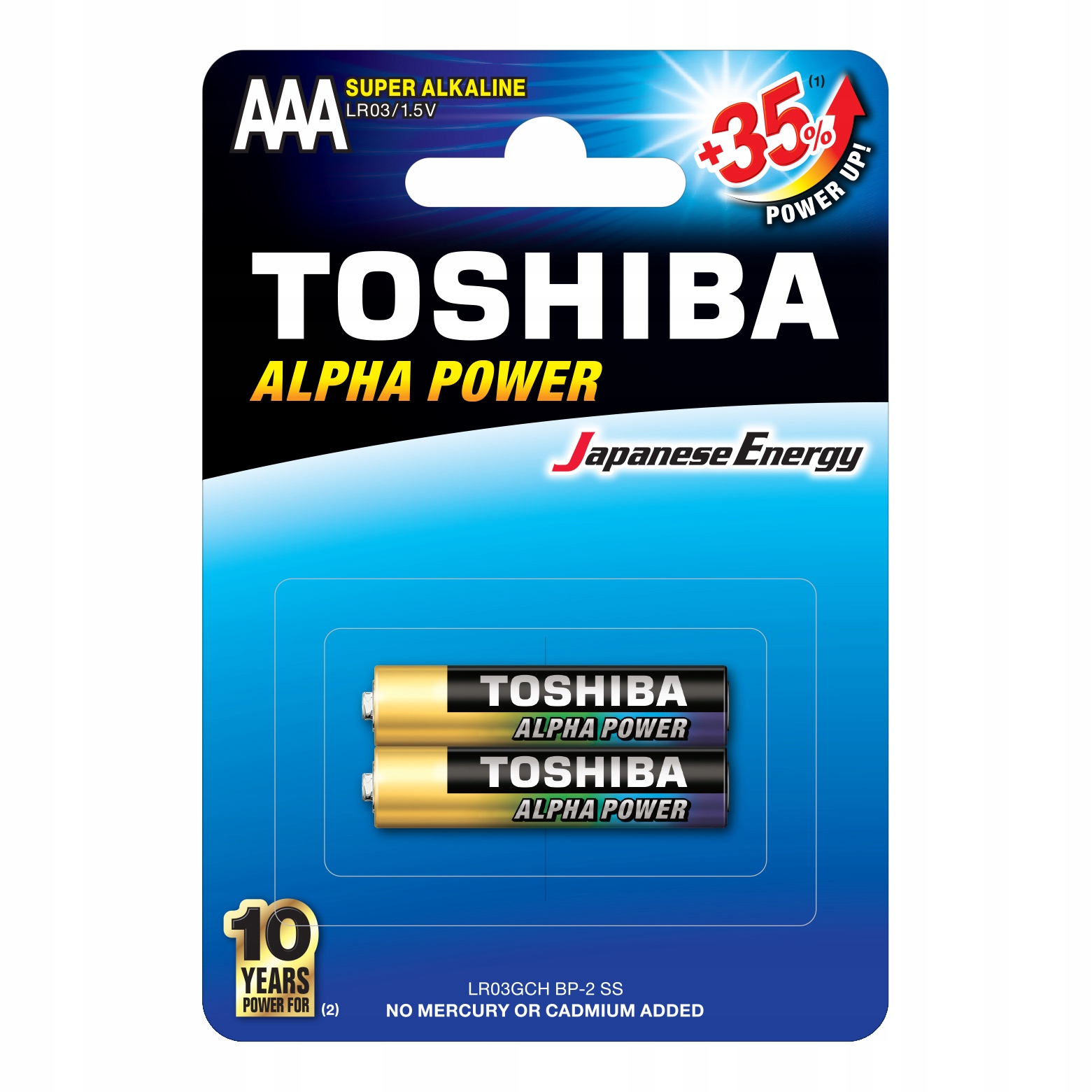 2x Baterie Alkaliczne Toshiba Paluszki LR03 Aaa