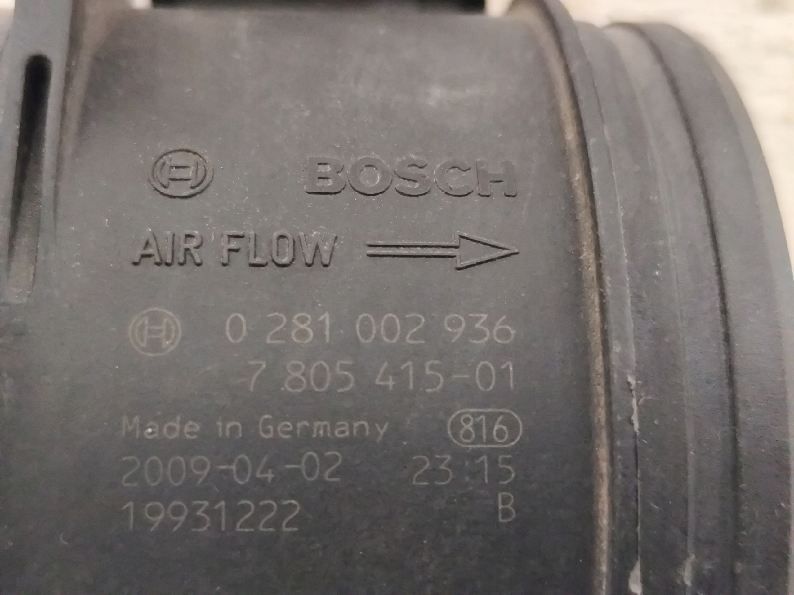 BMW E90 E60 3.0D Debimetro 7805415