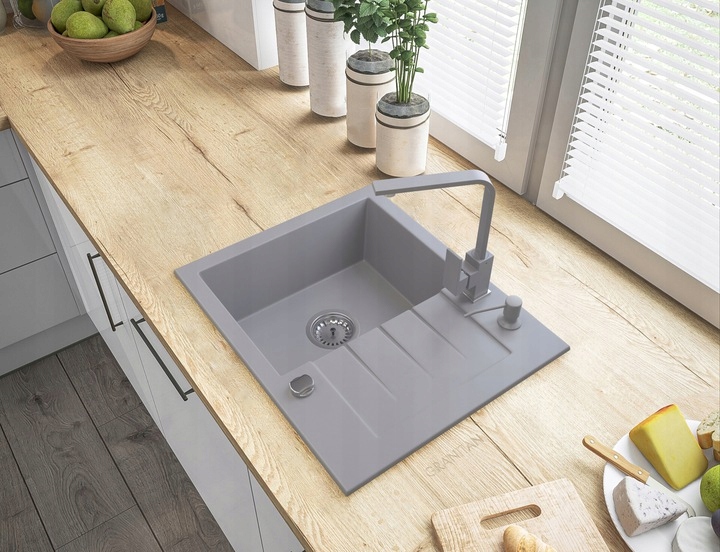 DOZOWNIK DO PŁYNU/MYDŁA GRANITOWY DO ZLEWOZMYWAK Wysokość pojemnika 16.6 cm