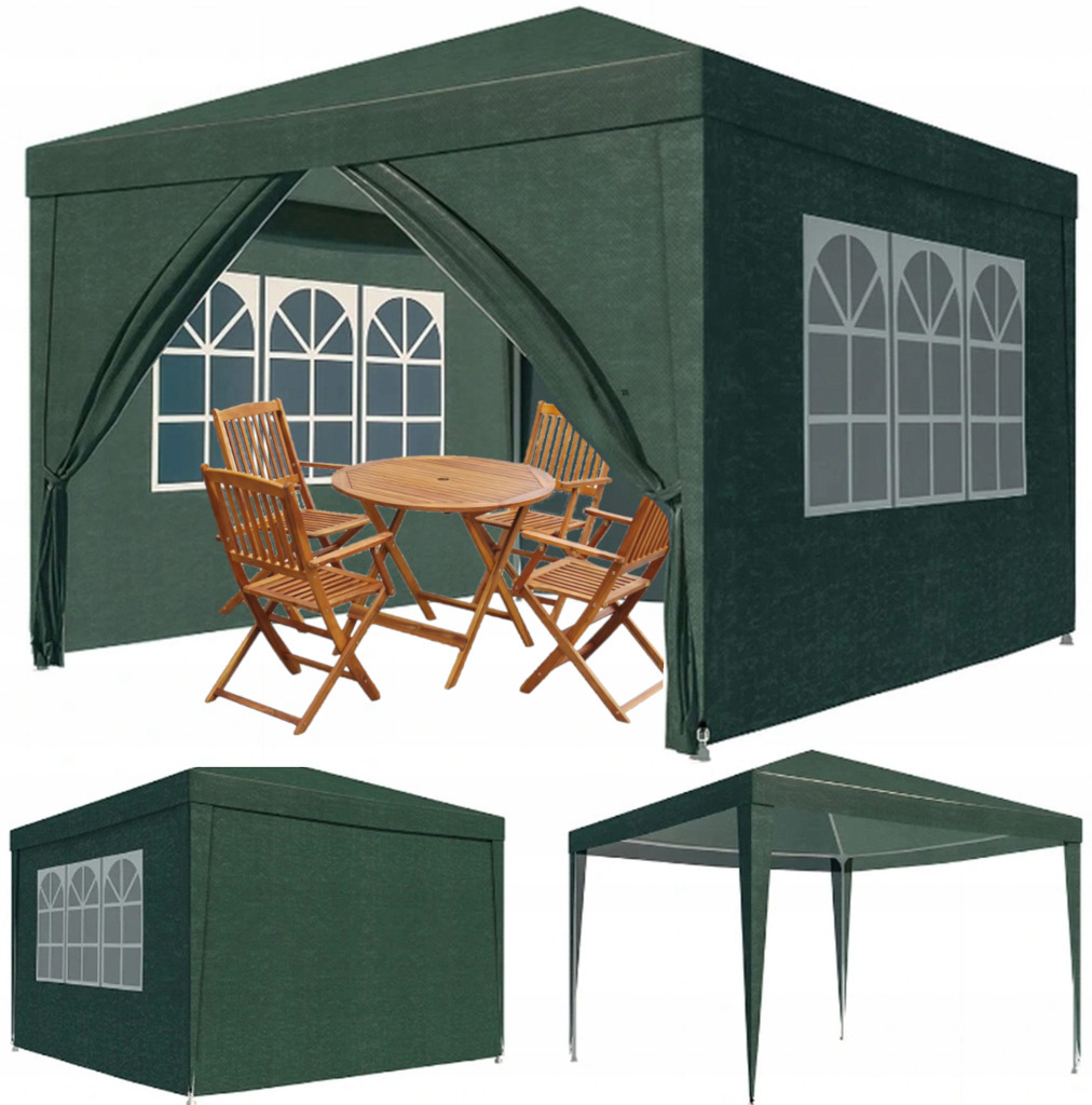Stan Pavilon 3x3 m Obchodní zahradní altán 4 stěny okénko