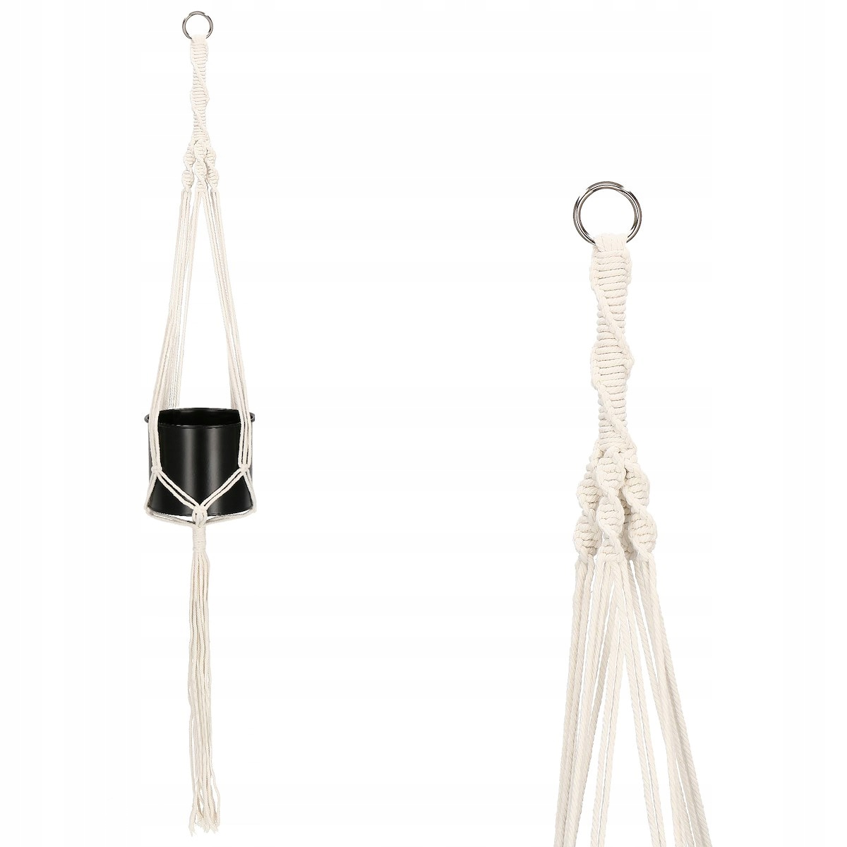 

Kwietnik Wiszący Ze Sznurka Boho Makrama 90CM