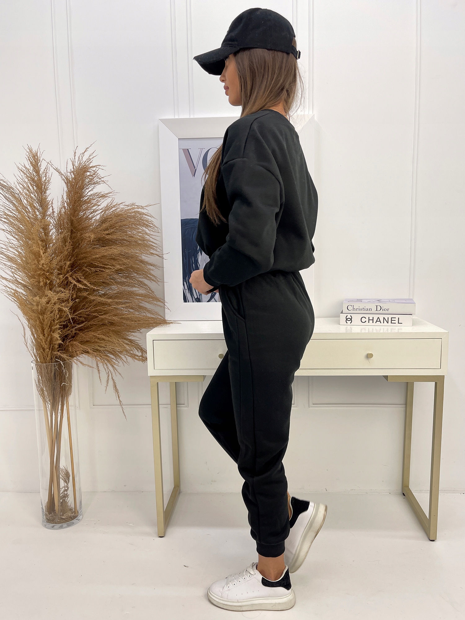 C71 r. L MODNY DAMSKI KOMPLET DRESOWY Rękaw długi rękaw