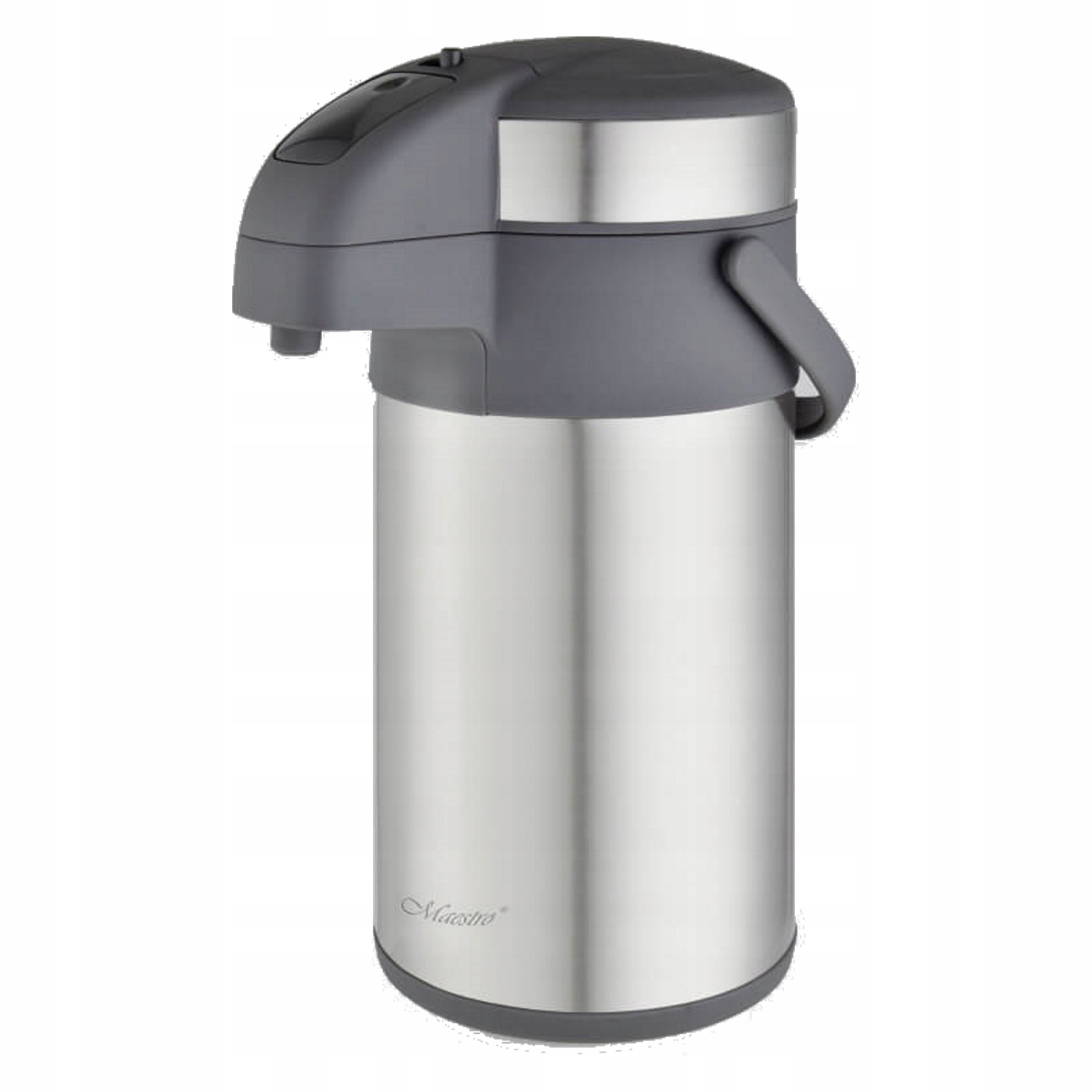 Konferenční Termoska do 24 hodin 4L, ruční pumpa, stříbrná barva