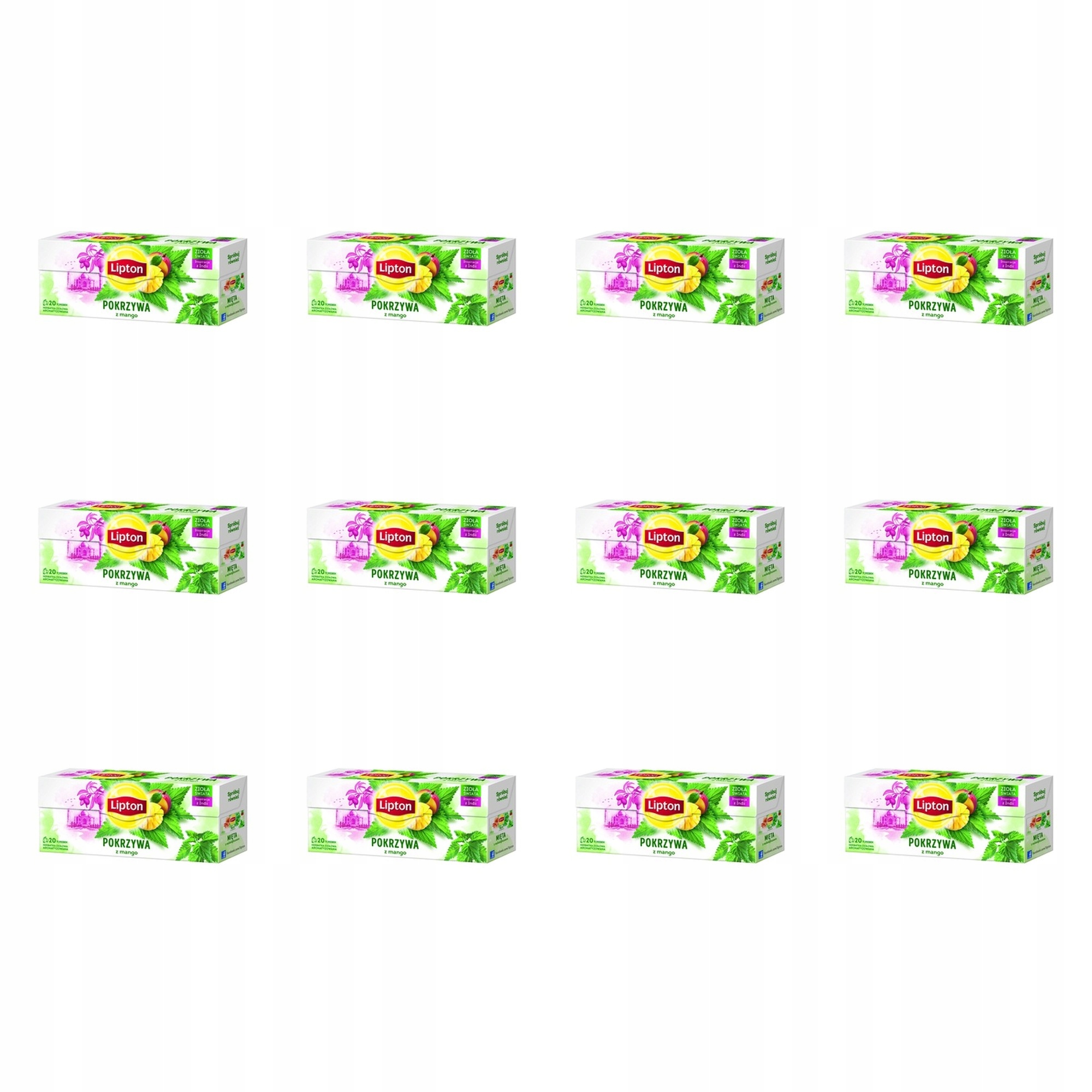 12 x 20 tb Čaj Lipton Bylinky světa kopřiva s mangem 26 g