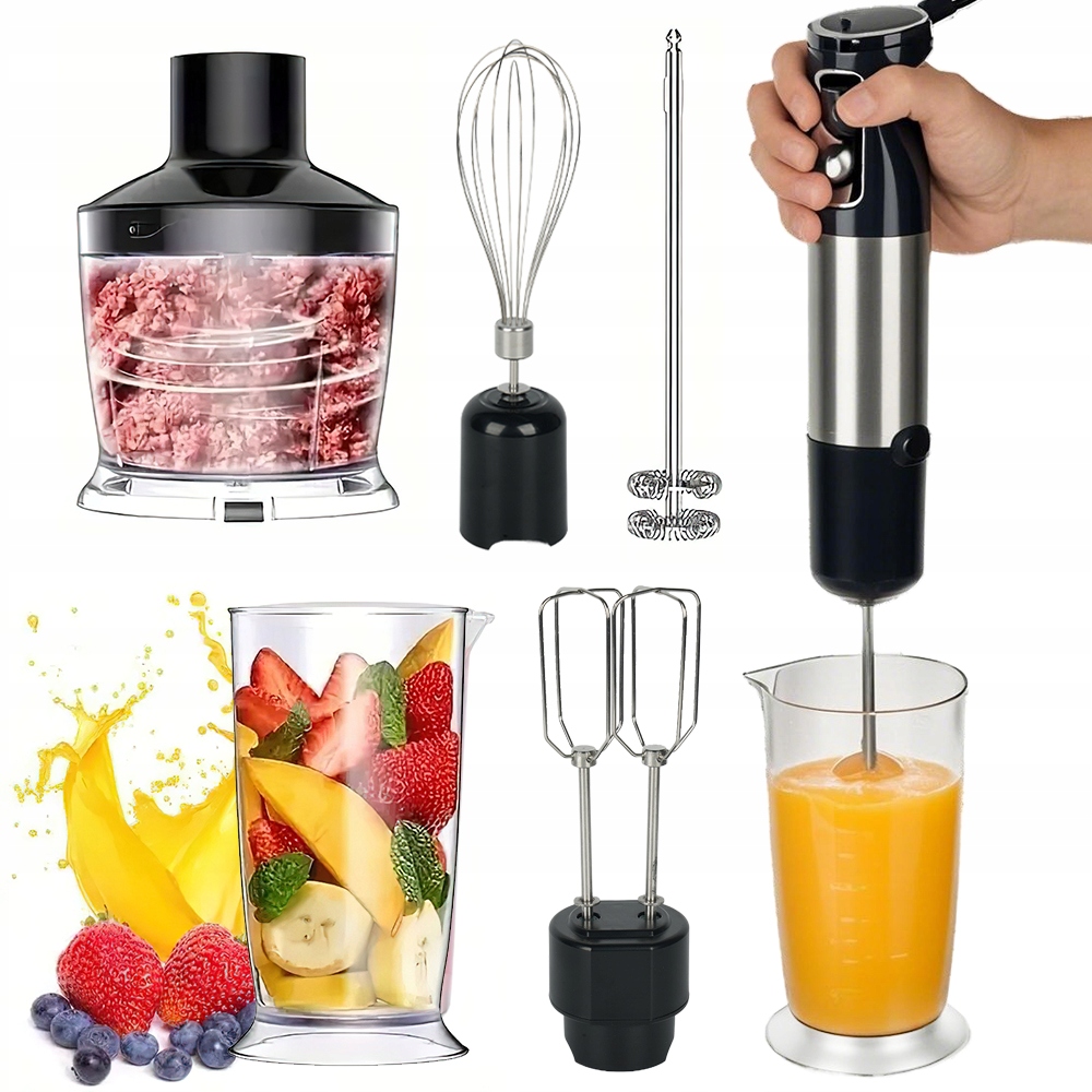 Tyčový Mixér Kuchyňský Robot Multifunkční Mixér Výkonné Čepele 800 W