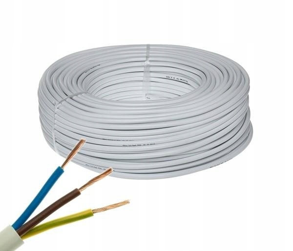 

Przewód linka Owy 3x2,5mm2 biały 2,5mm2 Polski 1mb